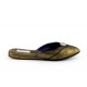 women's slippers DIVA !  dark gold vintage leather